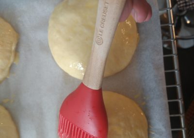 Brushing before going in the oven