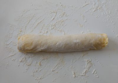 Rolled dough, ready to be cut